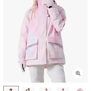 Women's Pink Ski & Snow Jacket Large